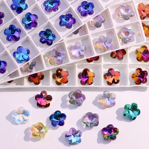 Цветные кристаллы подвески «Слива», стекло, 8 мм, 10 мм, 14 мм