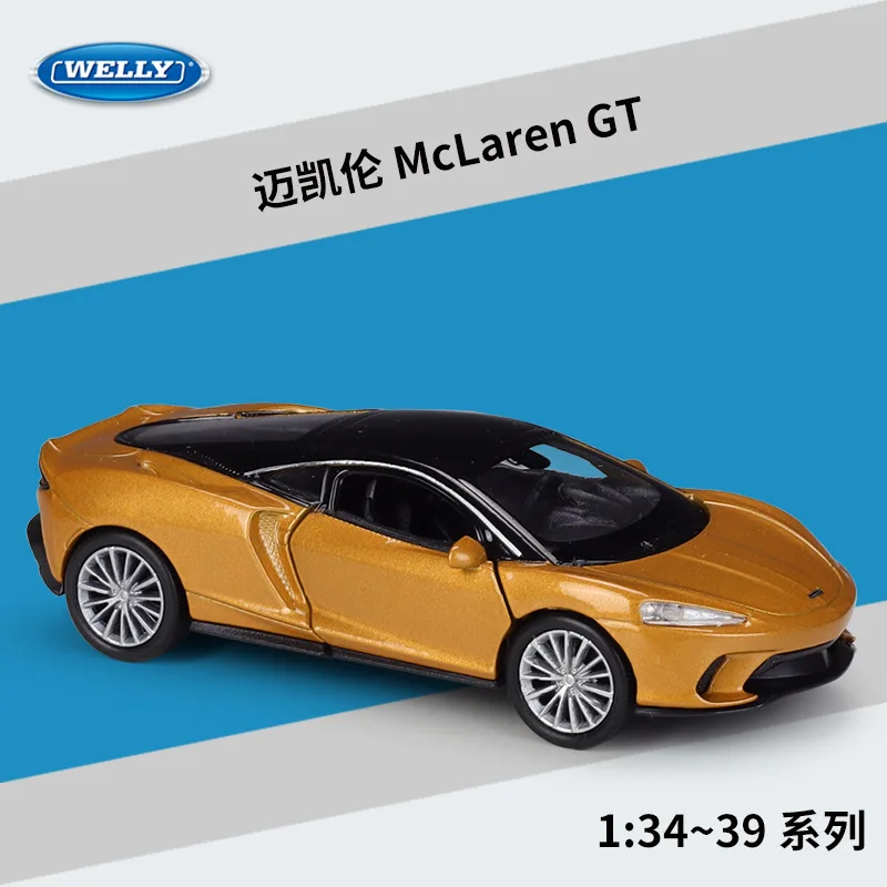 

WELLY 1:36 McLaren GT Simulation Pull Back Car Model Car Metal Alloy Toy Car For Kid Gifts Collection B620