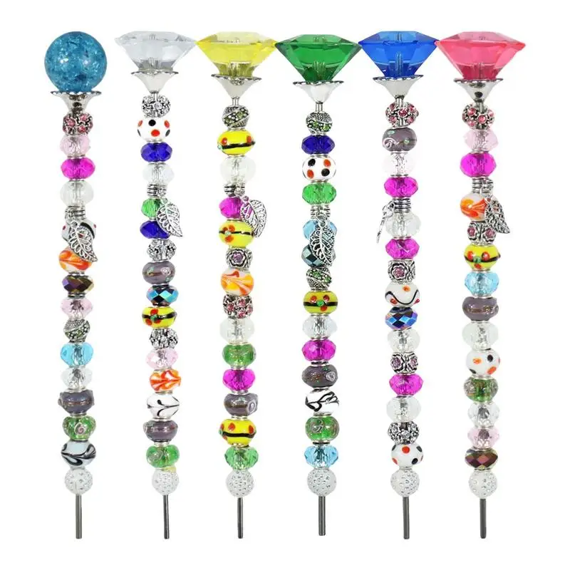 

30cm Garden Plant Stakes Gardening Tool Stem Flower Vegetable Support Cages Vine Growers Pot Lawn Decoration Crystal Sun Catcher