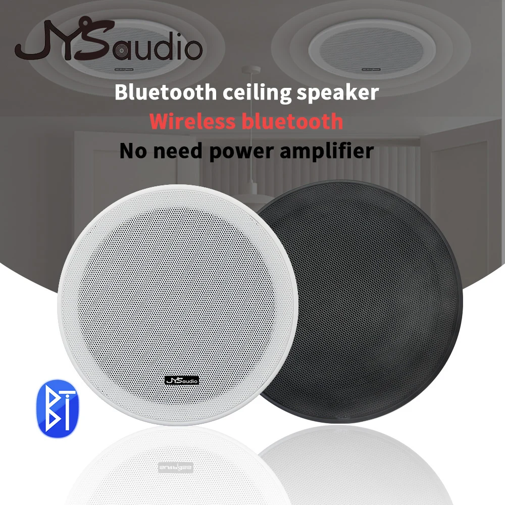 6'' In-wall Roof Loudspeaker PA System Bluetooth-compatible Ceiling SpeakerIndoor Home Audio Center Theater System ABS Materials