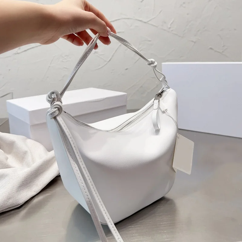 Leather Luxury Designer Handbag Shoulder Bag Tote Bag Underarm Solid Color Simple Zipper Dumpling Bags For Woman Bolsa Feminina