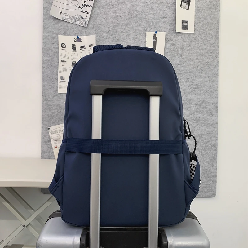 Est New Solid Color Large Capacity Shoulders Laptop Backpack Travel Nylon Waterproof Women Bagpack Mochila Unisex Book Bags Men