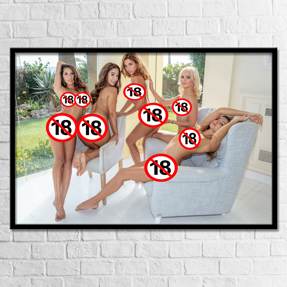 

Привлекательная женская модель, светлые девушки, Обнаженная женщина, Современная Настенная картина, холст, домашний декор для гостиной, под...