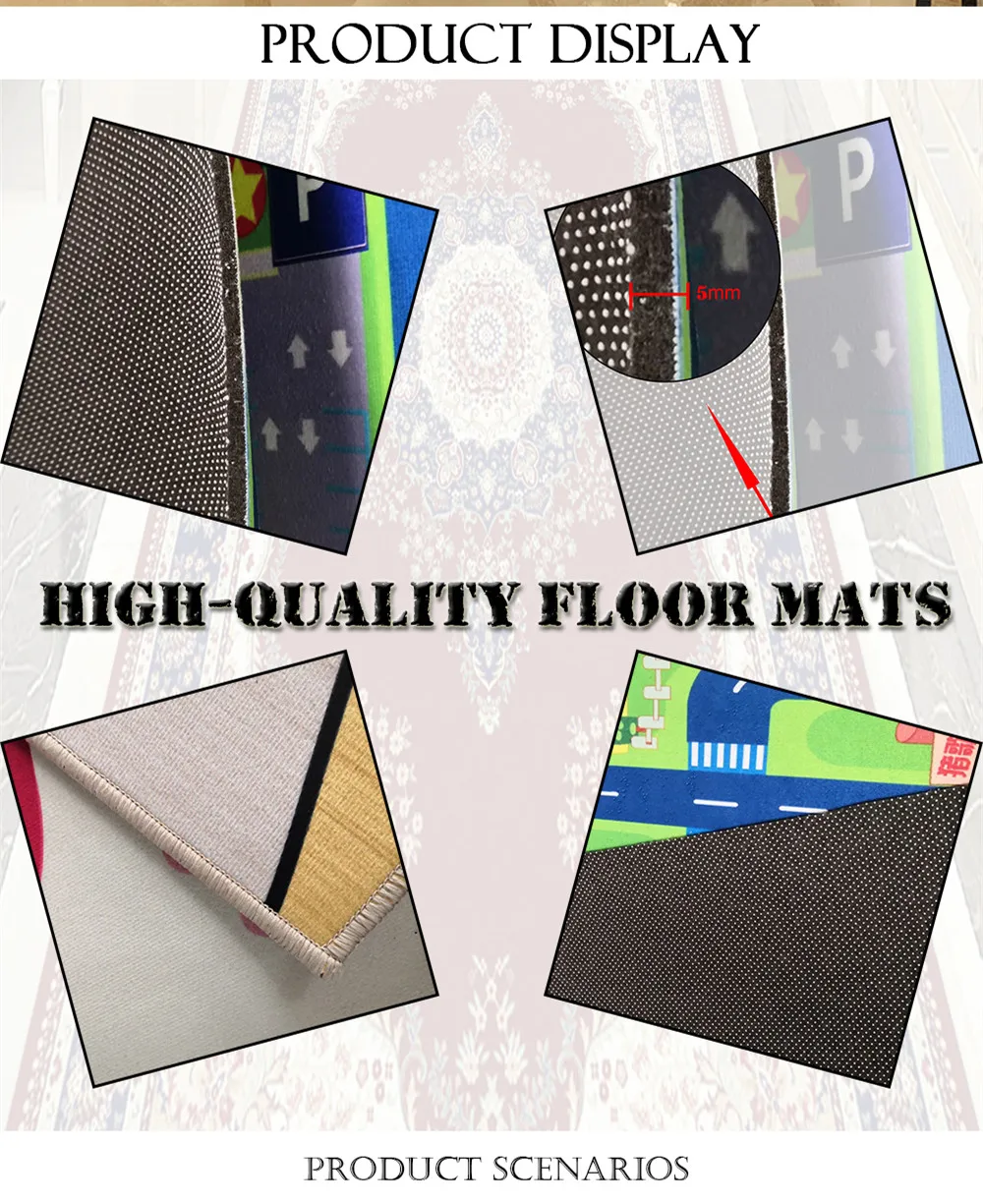 Фото Geometric Carpet for Boys Bedroom Corridor Hallway Rug Persian Living Room Area Rug Flannel Rugs for Kitchen Entrance Doormat №3