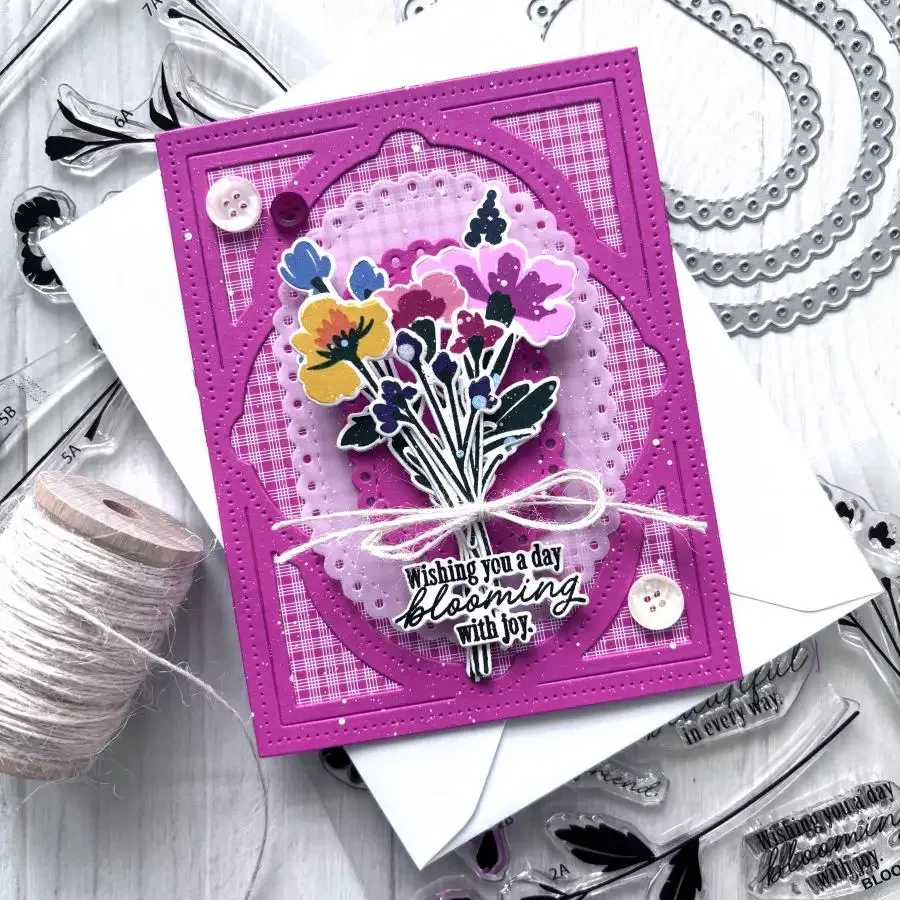 Металлические штампы для скрапбукинга Geo Flowers