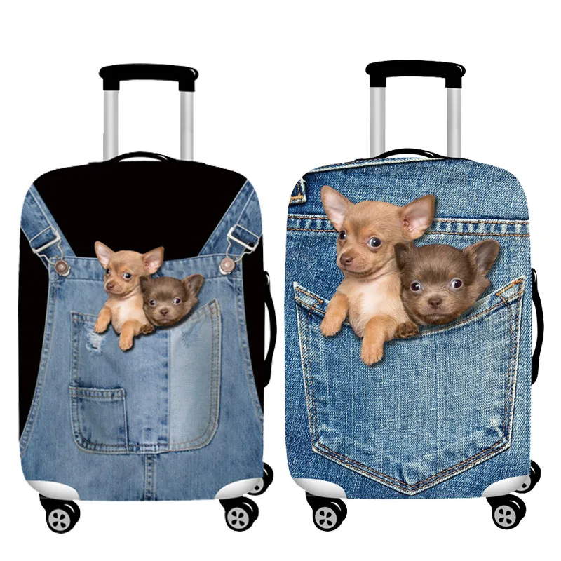 LXHYSJ Elastic 3D Animal pattern Luggage Protection Cover Trolley Suitcase dust cover Suitable for 18-32 inch Suitcase