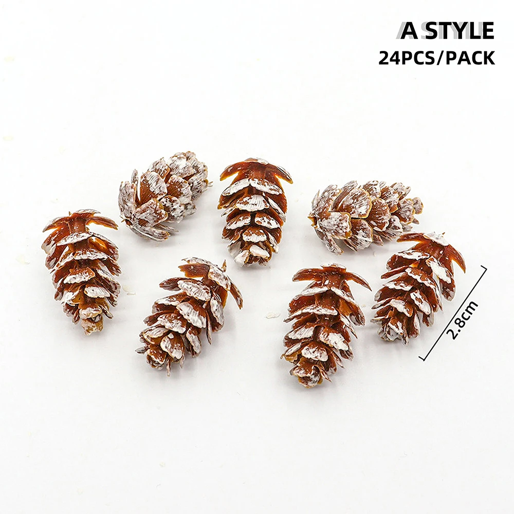 

Искусственные сосновые шишки для декора 12/24 шт