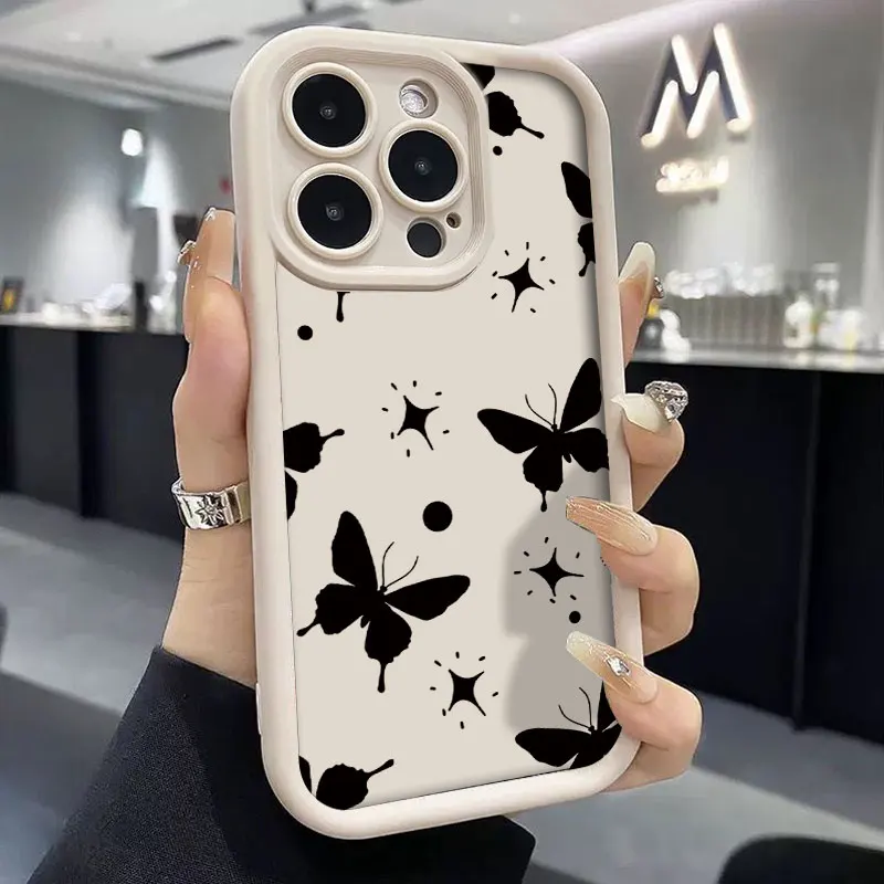 Чехол для телефона Infinix Smart 9 Hot 50i Trend Butterfly X6531 X6532 мягкая силиконовая