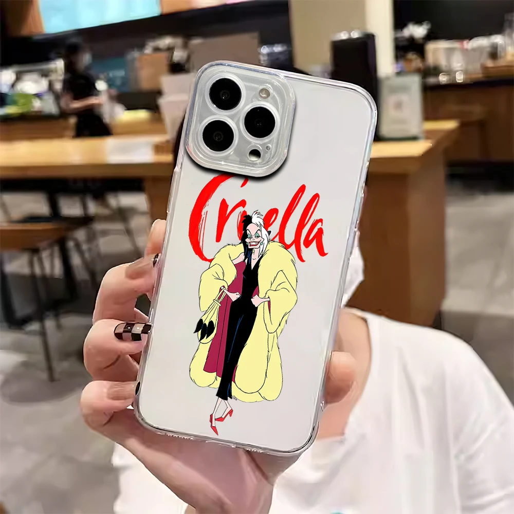 MINISO Villains C-Cruella De Vil 101 прозрачный мягкий корпус для iPhone Plus 11 13 12 14 15 16 Pro XS Max