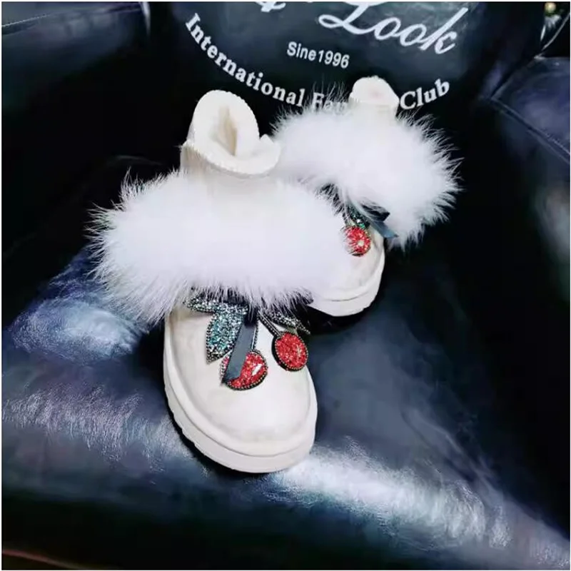 

Зимние ботинки с мехом и блестками, теплые флисовые ботинки ручной работы, женские ботинки на заказ, Размеры 35-40