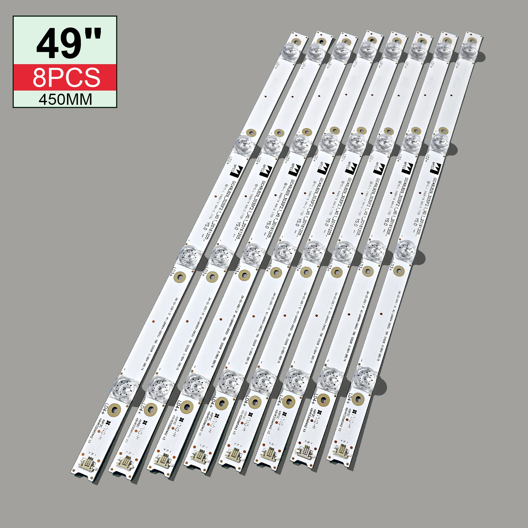 

4PCS/set LED strip lamp apply For THOMSON 55UD6406X1 55UD6406 T-CL 55S423 55S421 GIC55LB112 3030F2.1D GIC55LB111 4c-lb5507-hr02j