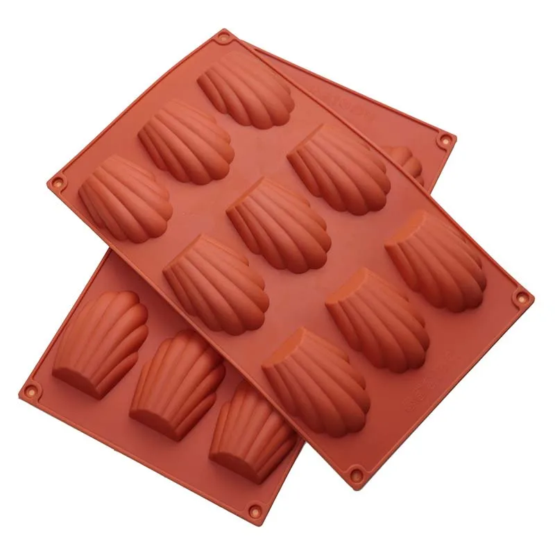 

9 Cavities Madeleine Silicone Cake Mold Shell Biscuit Handmade Soap Moulds Tray Non Stick Bakeware Chocolates Baking Accessories