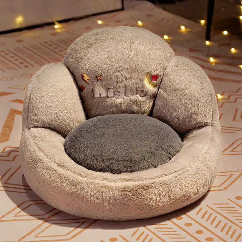 Однотонный плюшевый офисный матрас для чтения в японском стиле подушка стула