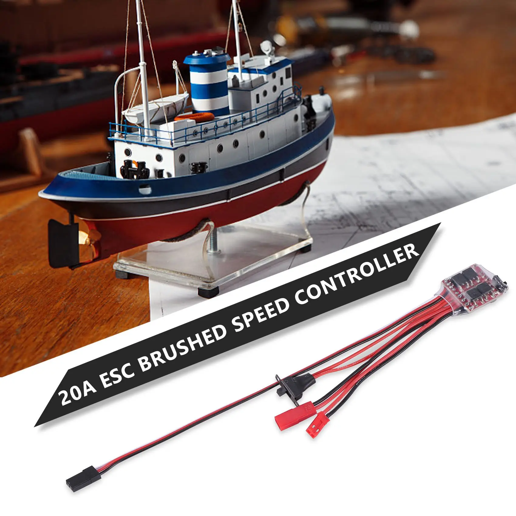 20A Bustophedon ESC щеточный контроллер скорости для радиоуправляемого автомобиля