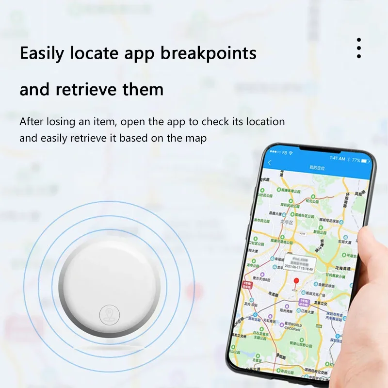 Фото Умный GPS-трекер Lenovo с Bluetooth, устройство для отслеживания движения и предотвращения потерь, сигнализация для кошельков, детей, домашних животных, совместимость с IOS и Android, локатор. №5