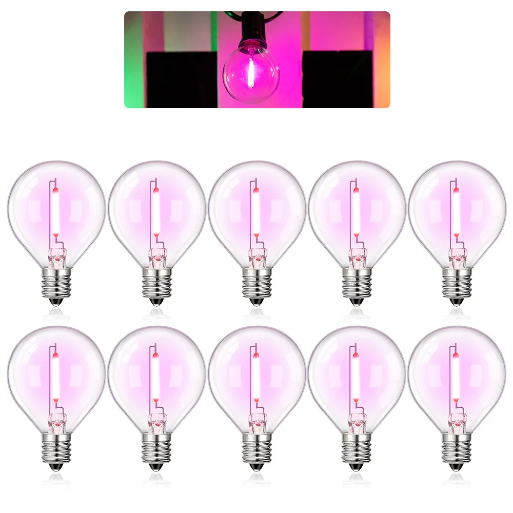 

Многоцветные светодиодные лампочки G40 RGB, 1 Вт, E12