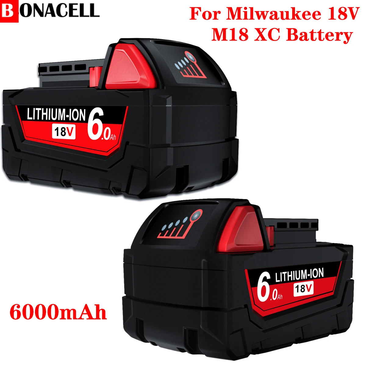 

For Milwaukee M18 9.0/6.0Ah 18V M18 Power Tools Rechargeable Li-ion Battery Replacement 48-11-1815 48-11-1850 48-11-1840 Z50