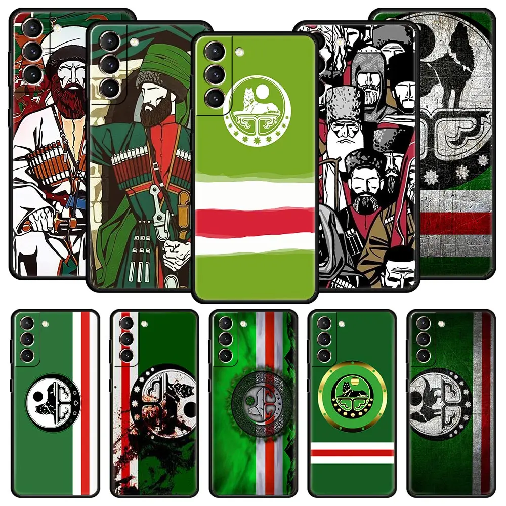 

Chechen National Flag Phone Case For Samsung Galaxy S23 S22 Ultra S20 S21 FE 5G S10 S9 Plus S10E S8 S7 Edge Soft Pattern Cover