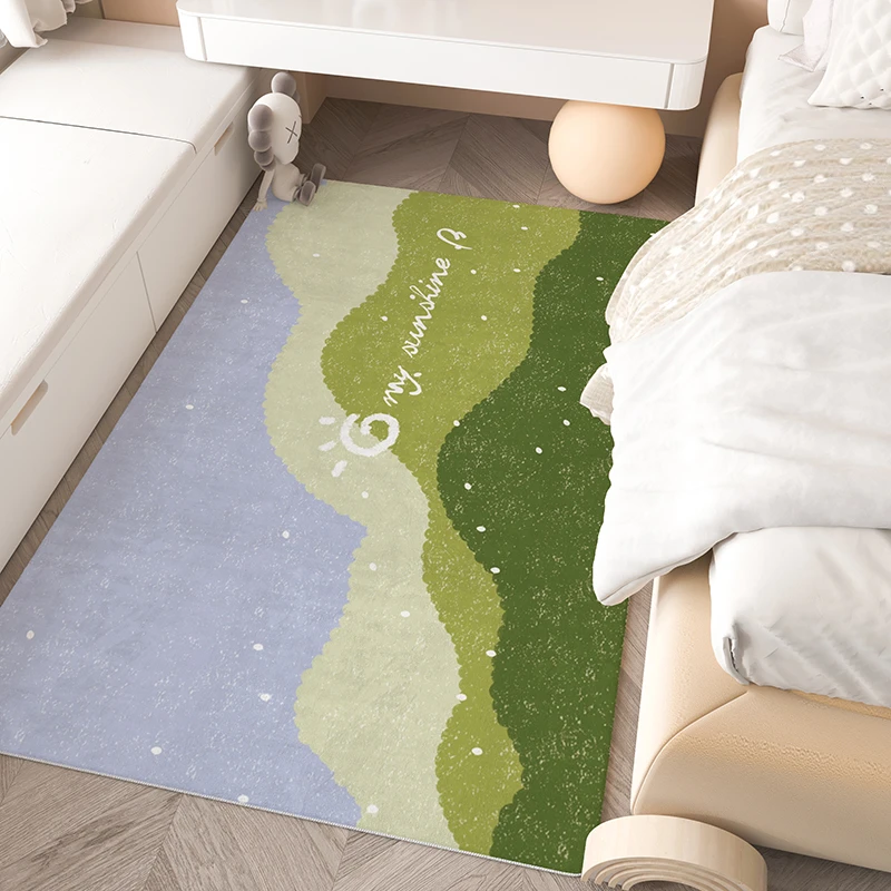 

Light Luxury Style Bedroom Carpet Living Room Sofa Coffee Tables Rugs Children's Room Decoration Carpets Simple Study Lounge Rug