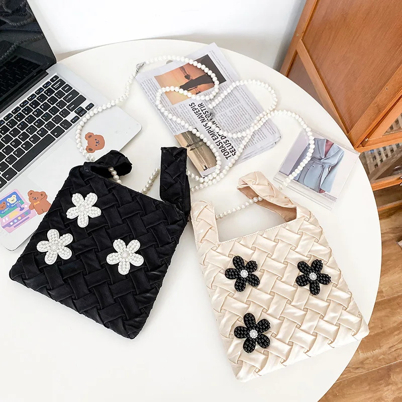 

Модные сумки на плечо с жемчужинами и цепочками для женщин, сумка через плечо с клапаном, кошелек, Маленькая женская сумка-мессенджер, сумка-...