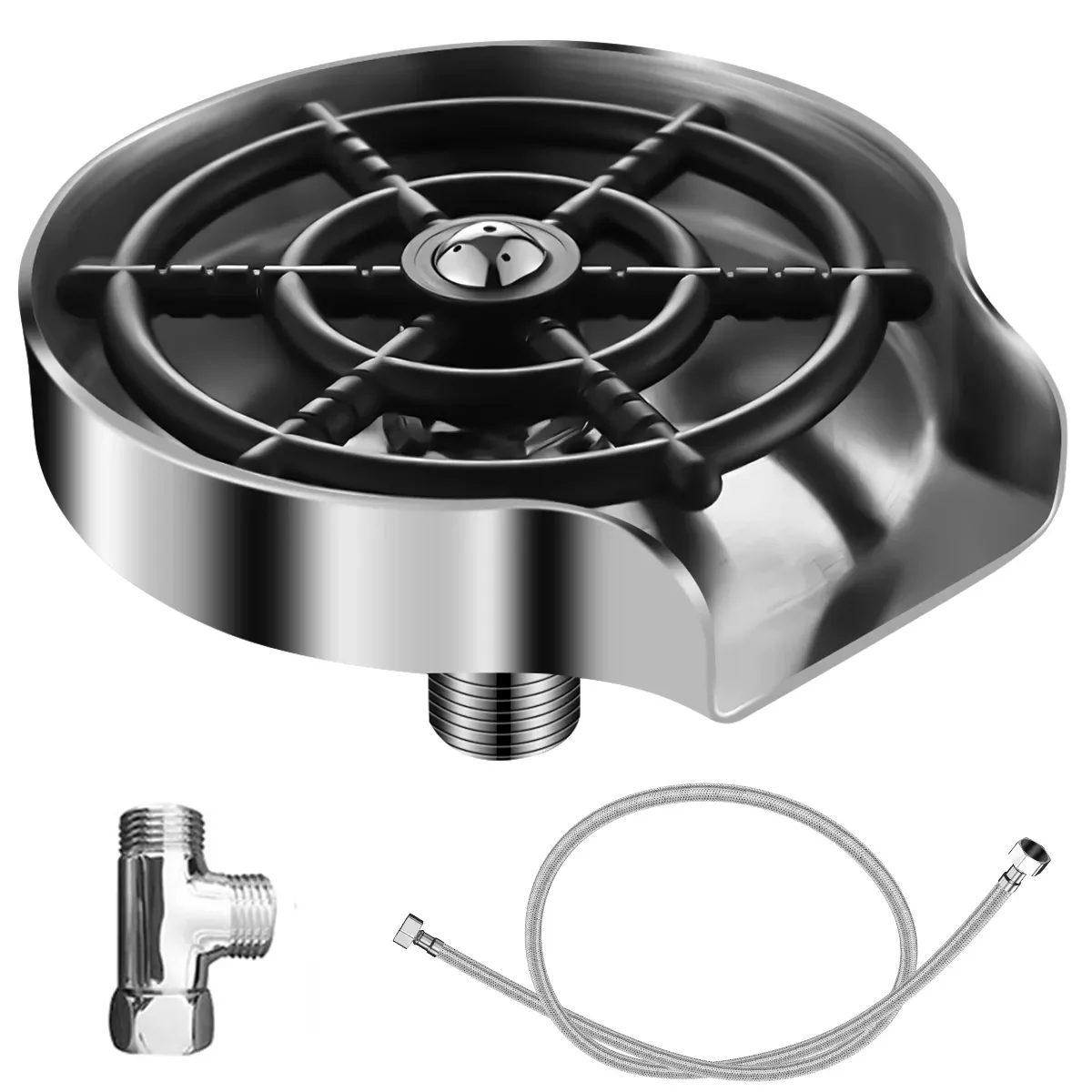 

NEW IN Automatic Glass Cup Washer High Pressure Bar Kitchen Beer Milk Tea Cup Cleaner Sink Accessories for Home Bar Cup Cleaner