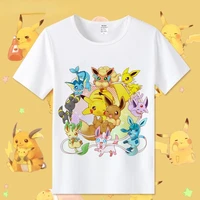 pokemon pikachu pok%c3%a9mon game anime around short sleeved t shirt clothes for men and women woman tshirts anime shirt