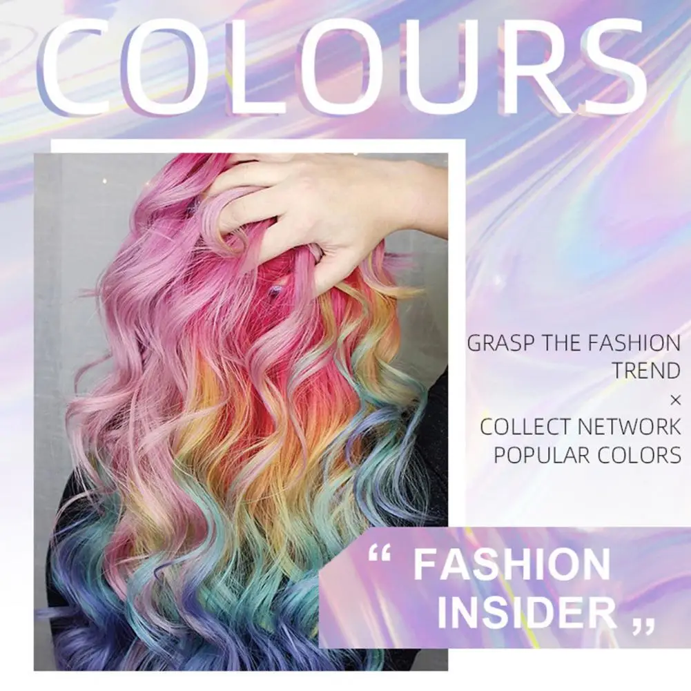 

Portable 6Pcs Safe Colored Hair Dye Supplies Exquisite Hair Cream Long Lasting for Party