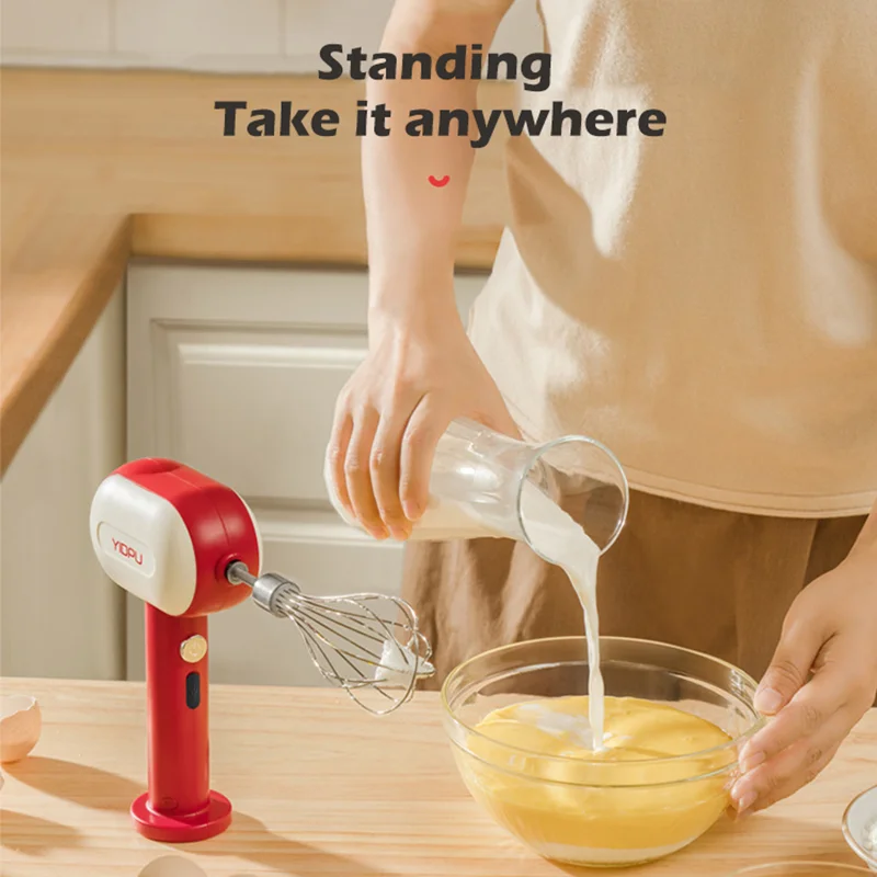 

Deluxe 3-Speed Electric Wireless Household Small Whisk Automatic Cream Beaters Stirring Stick Baking Tool
