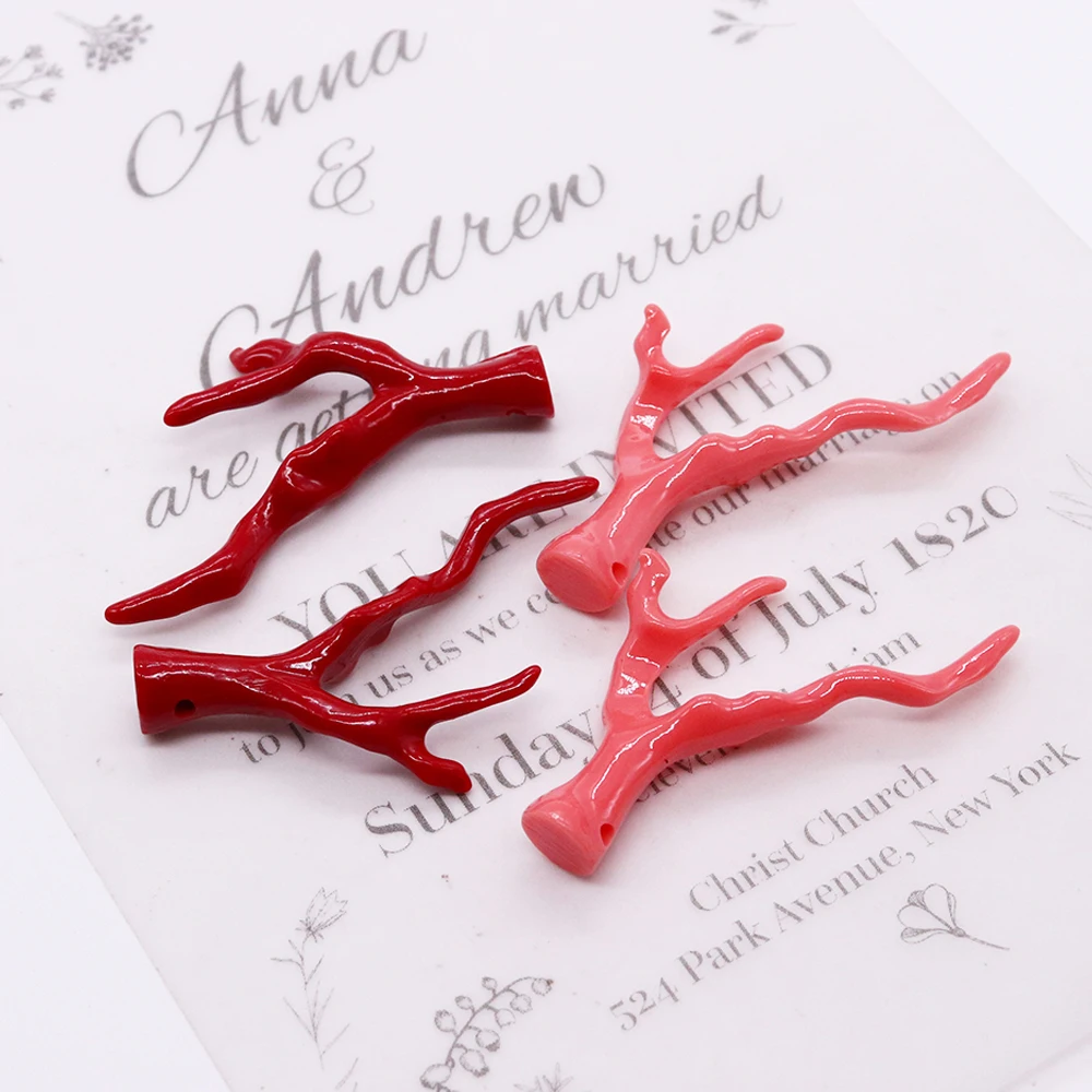 2 шт. креативный кулон из искусственного коралла неправильная ветка модный для DIY