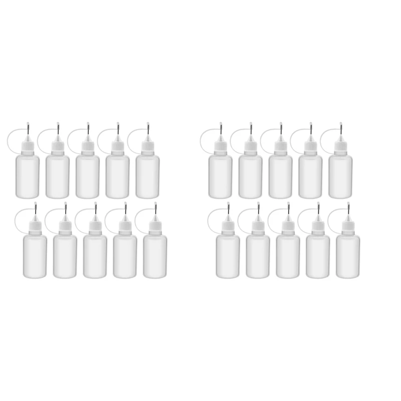 

A06I, 20 шт., 30 мл, разнообразные бутылки-аппликаторы, многоразовые бутылки с пипеткой, колпачки с иглами для клея «сделай сам»