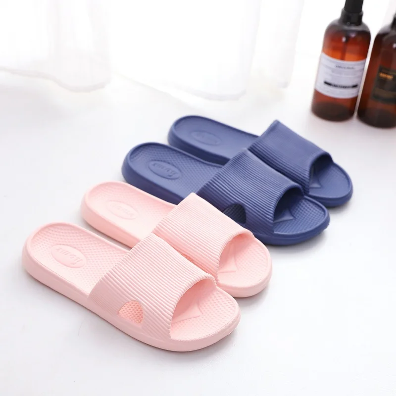 Non-Slip Slippers Men Women Indoor Home Slides Bathroom Waterproof Shoes Soft Bottom Outer Wear Sandals