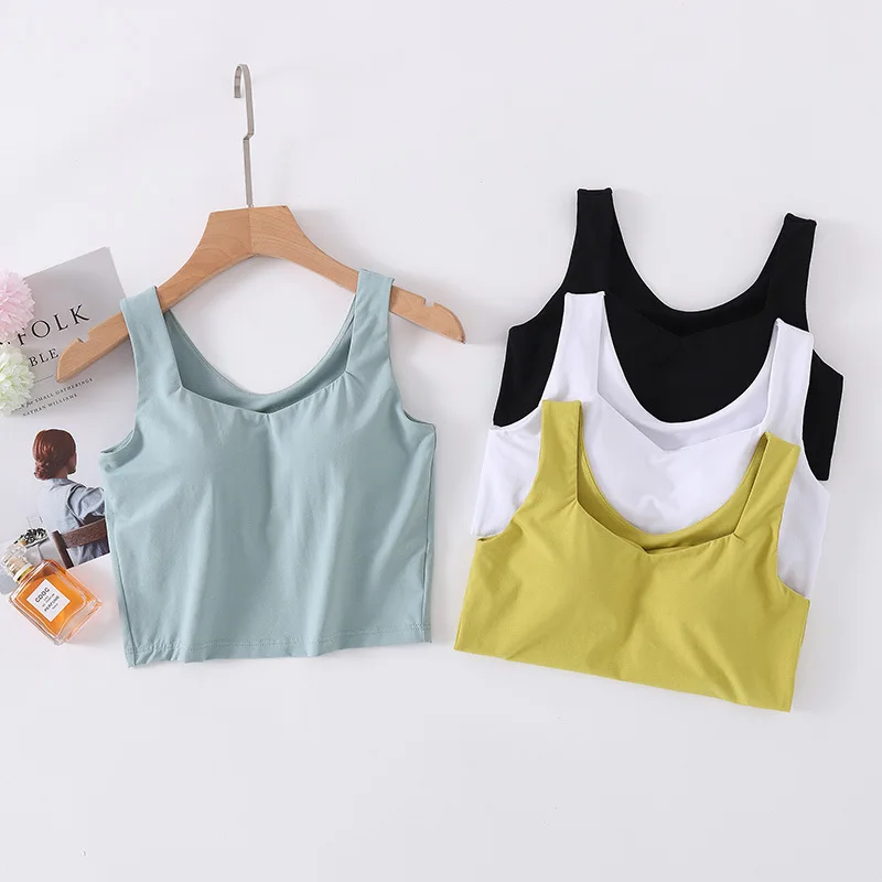 

With Spring Multicolor Vest Ladies 2023 Chest Summer Bralette Large Corset Size Tank Top Camisole Sling Top Small And Pad Modal