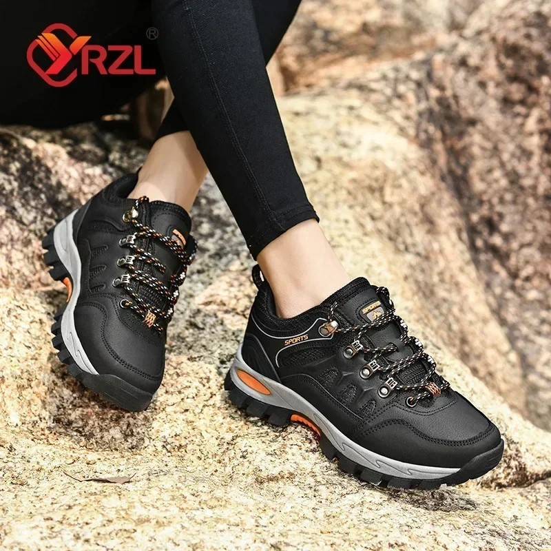 YRZL/женские ботинки мужская осенне-зимняя обувь из искусственной кожи мужские