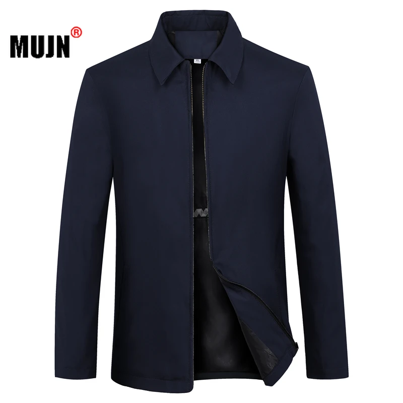 

Мужская деловая куртка, повседневная куртка на молнии с отложным воротником, простая модная мужская одежда, Офисная верхняя одежда, мужские куртки, 2022