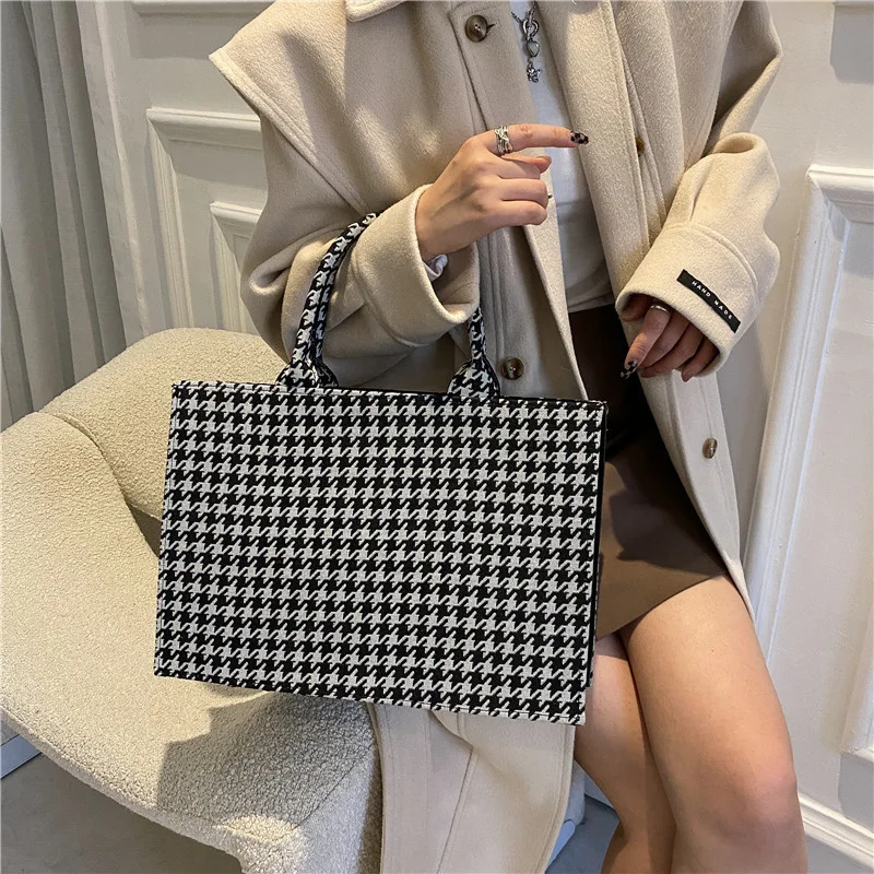 

Женская вместительная сумка-тоут, роскошные дизайнерские дамские сумочки из искусственной кожи, квадратная винтажная полосатая сумка-шоппер с верхней ручкой