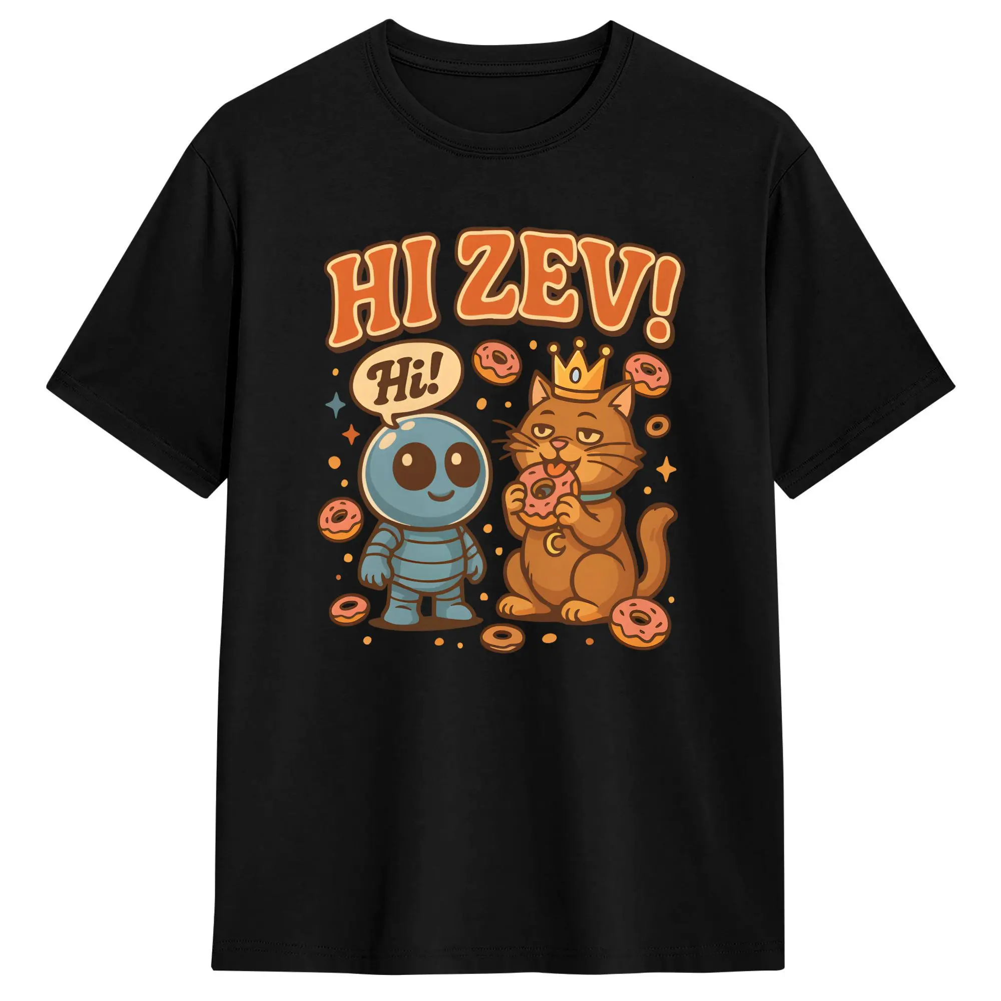 Фото Футболка Dungeon Crawler Carl Summer Hi Zev! Модные мужские футболки из хлопка, дышащие, больших размеров, с коротким рукавом, винтажные топы №3