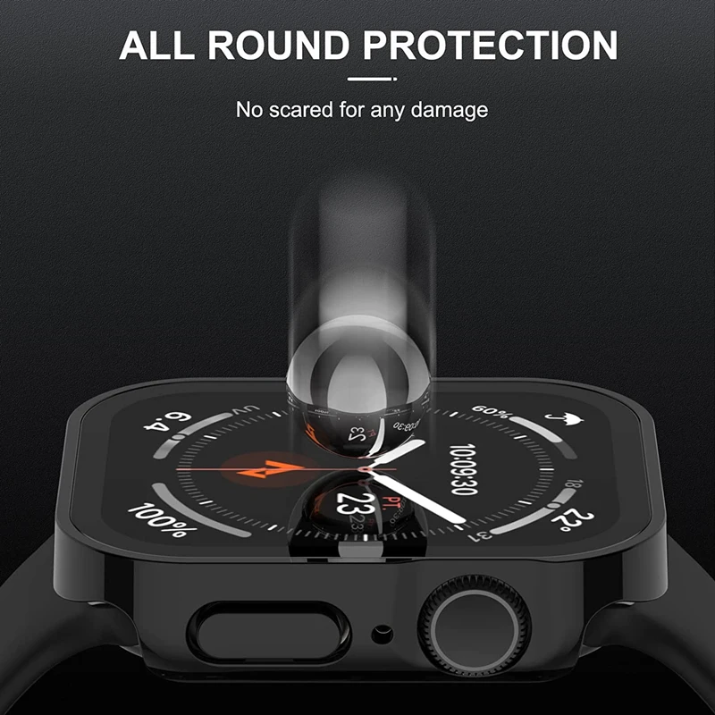 Фото Водонепроницаемый телефон для Apple Watch 7 8 9 45/41 мм, закаленное защитное стекло для iWatch series 5 SE 6 40/44 мм, Ultra1 2 49 мм, аксессуары №4