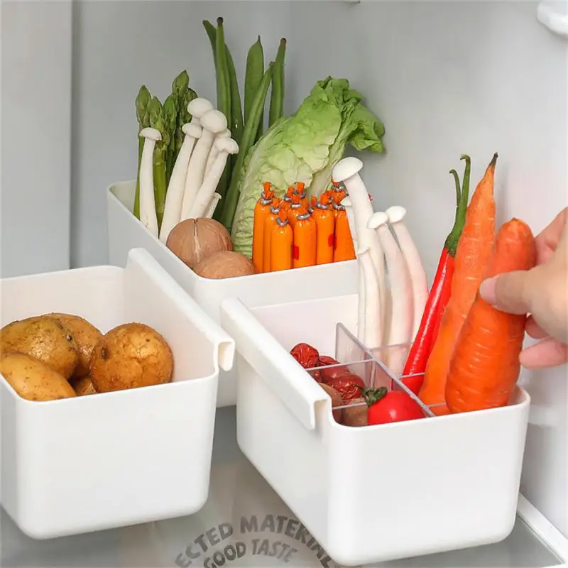 

Compartmented Kitchen Sorting Food Scallion Ginger Garlic Egg Fresh-keeping Box Divider Separate Sauce Bags Holder Container