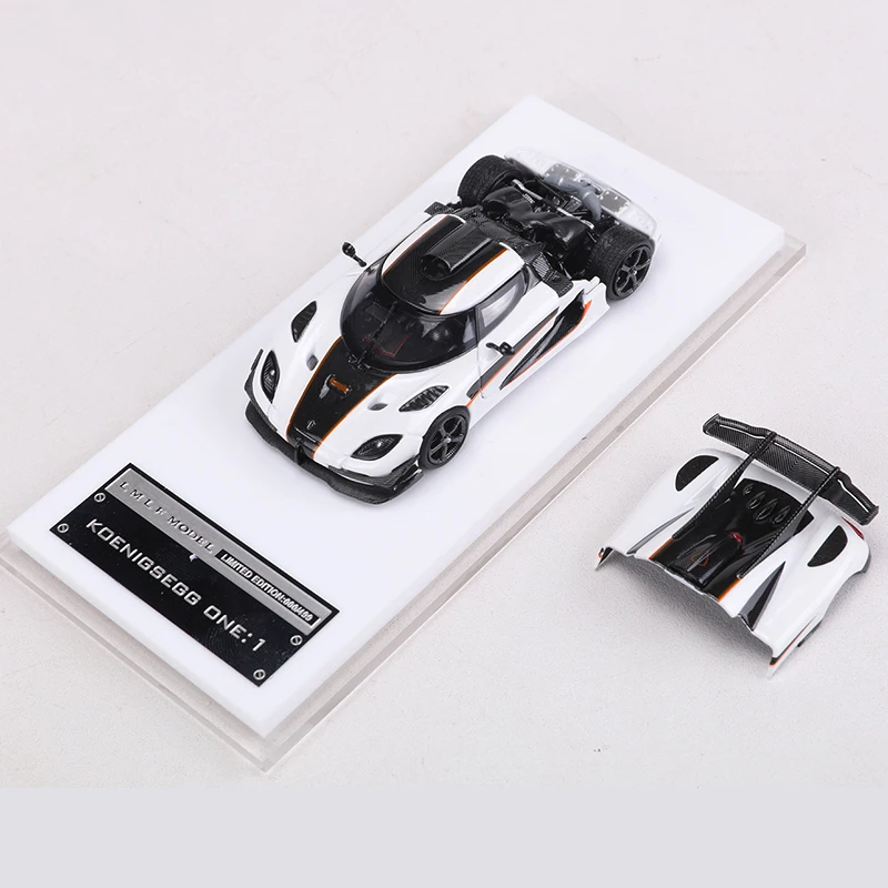 LMLF 1:64 Один: 1 черно-белая литая под давлением модель автомобиля ограниченная