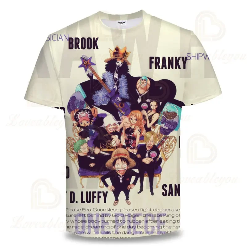 Цельная обезьянка D. Футболка Luffy Zoro с 3D принтом Детская Летняя короткая футболка