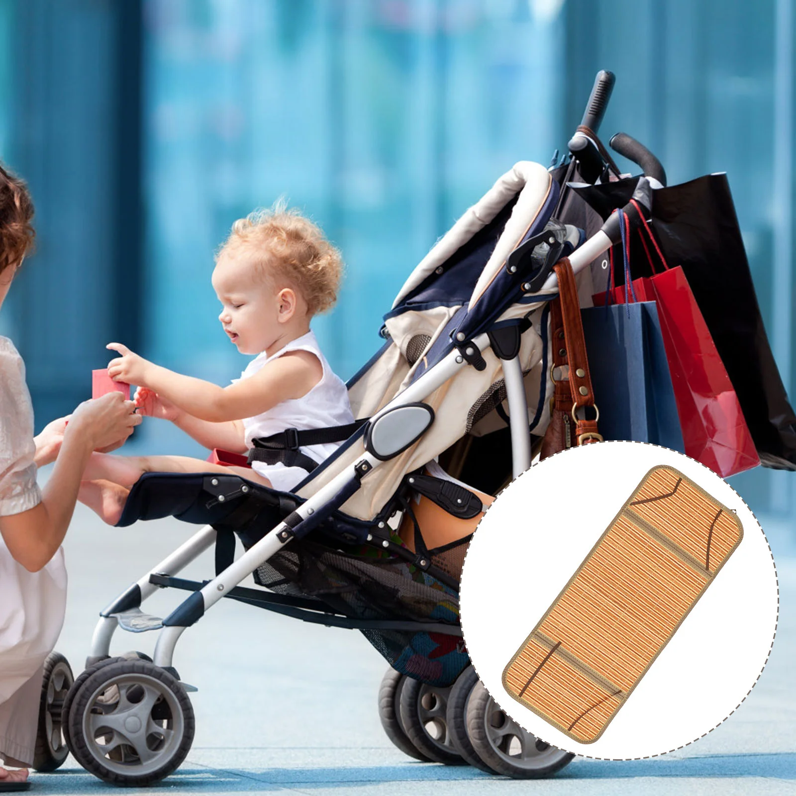 Детская коляска бамбуковый коврик охлаждающая подставка для обеденного стула