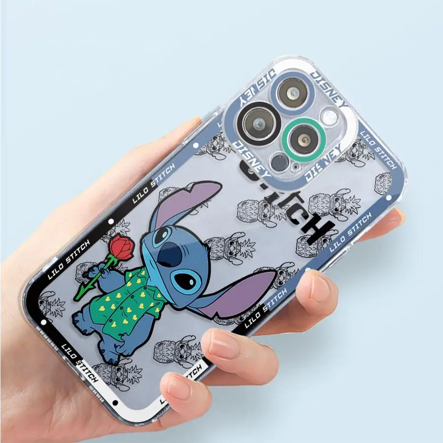 Disney Stitch Cover Phone Case for Apple iPhone 13 15 16 Pro Max 14 11 12 7 8 Plus X XS MAX XR Plu Soft TPU