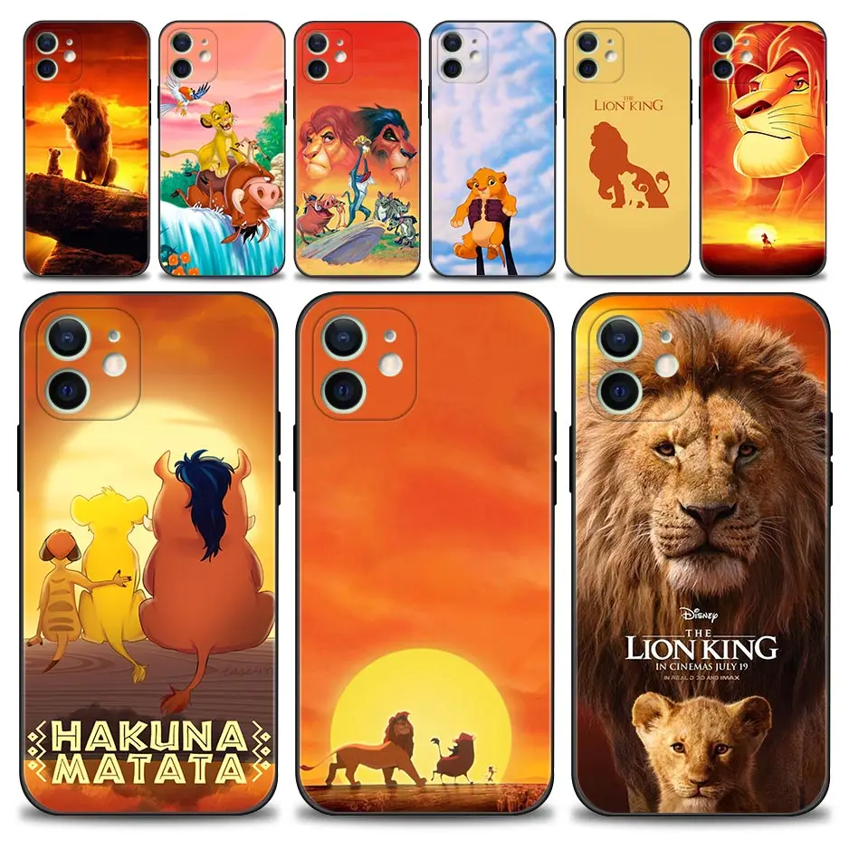 

Phone Case For Apple iPhone 13 12 11 Pro Max 13Mini XS Max XR X 7 8 6 6S Plus SE2022 Shell Fundas Cartoon The Lion King Animal