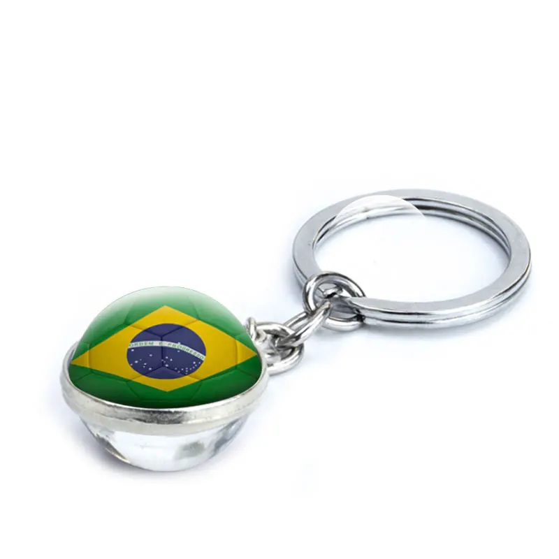 Футбольный флаг мира флаги футбола брелок двухсторонний стеклянный шар подвеска