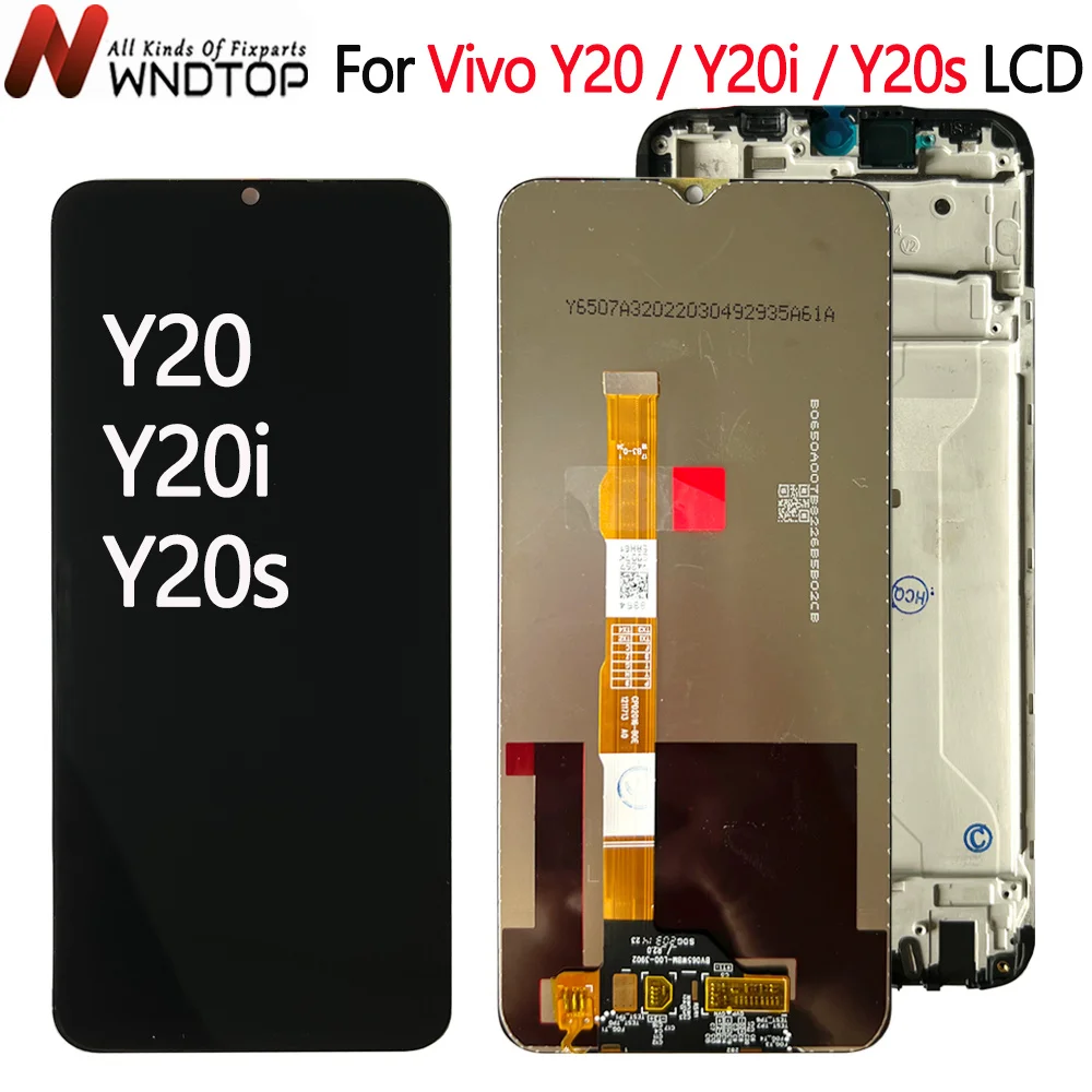 

Original 6.51" For Vivo Y20 LCD V2029 Y12S V2026 LCD Display Touch Screen Digitizer Assembly Replacement Parts For Vivo Y20s LCD