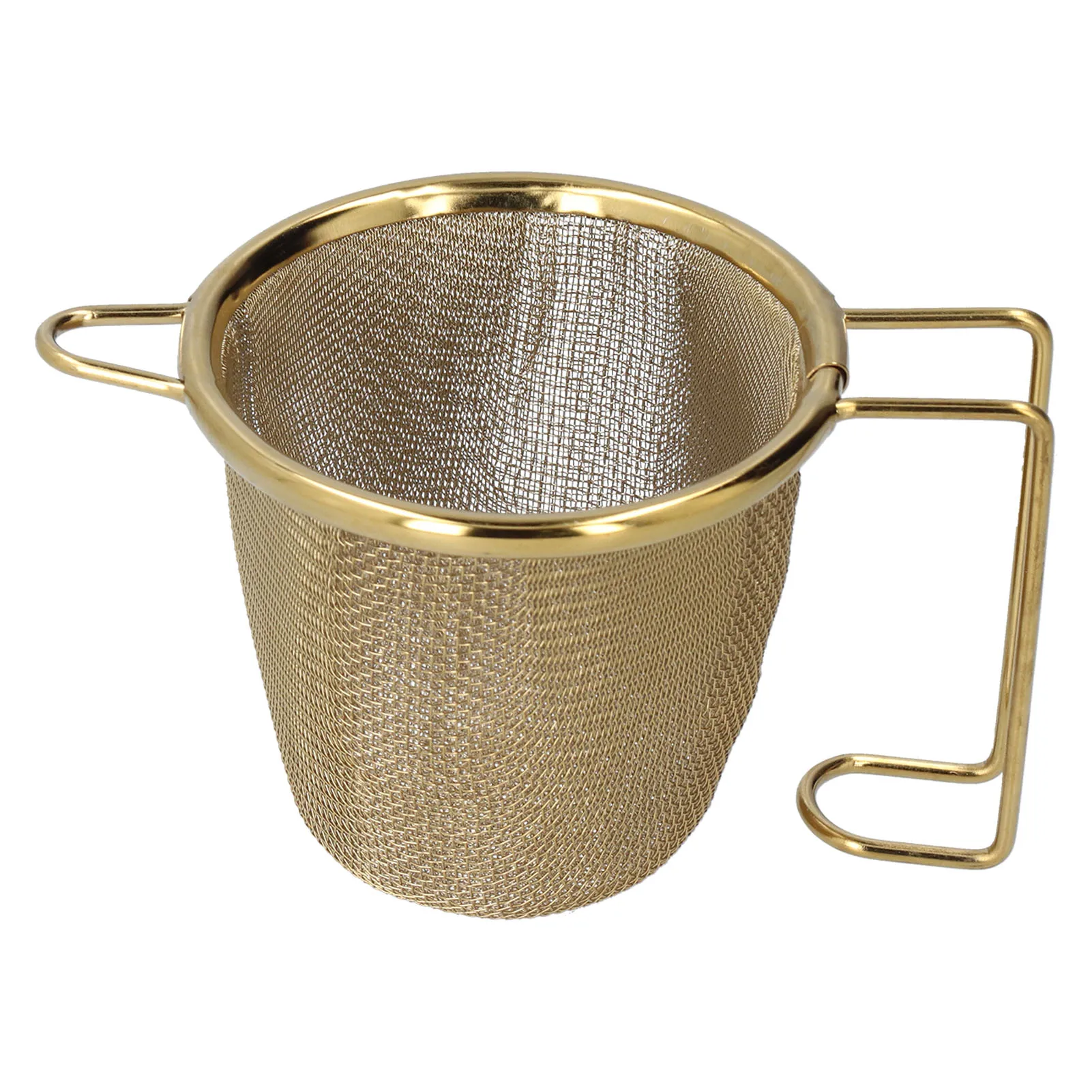 

Stainless Steel Tea Strainer Tea Infuser Filter with Handle for Office Home Outdoor UseGold