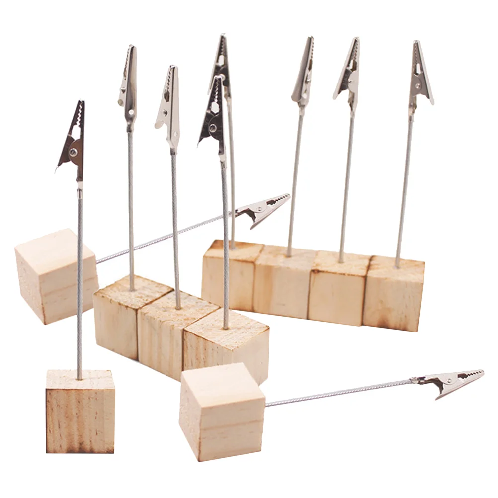 

20pcs Wood Business Clip Business Stand Wedding Party Supplies