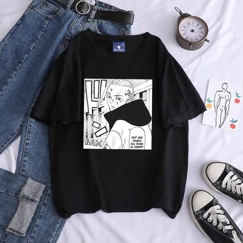 

Футболка Мужская/Женская хлопковая с коротким рукавом, Повседневная модная уличная одежда в стиле аниме Токио, Мстители, сендзю, майки, Драк...