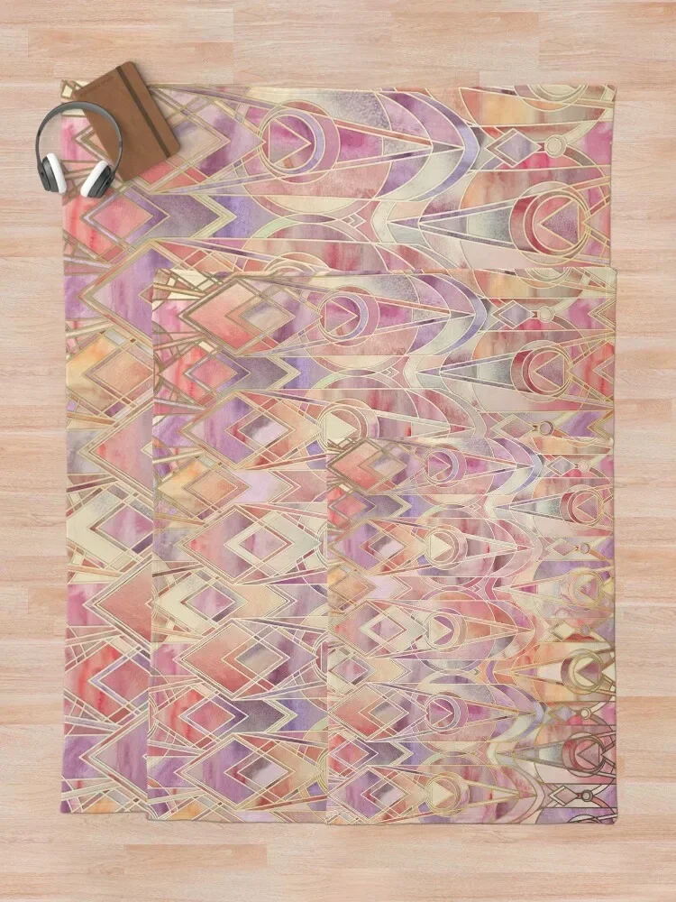 Светящееся Коралловое и аметистовое декоративное одеяло с узором в стиле