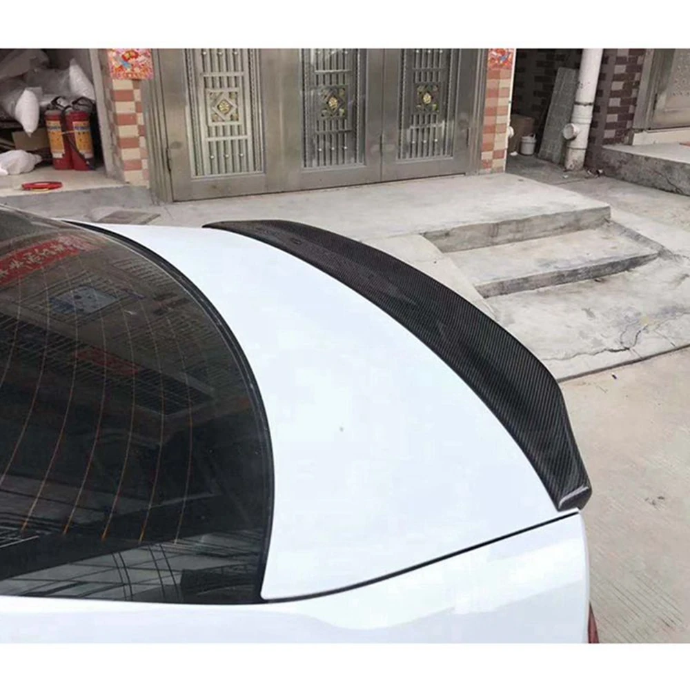 Для AUDI A4 B8 седан из углеродного волокна FRP глянцевый черный задний спойлер крыло